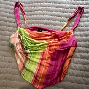 AFRM Vana Ruched Crop Top Size Small